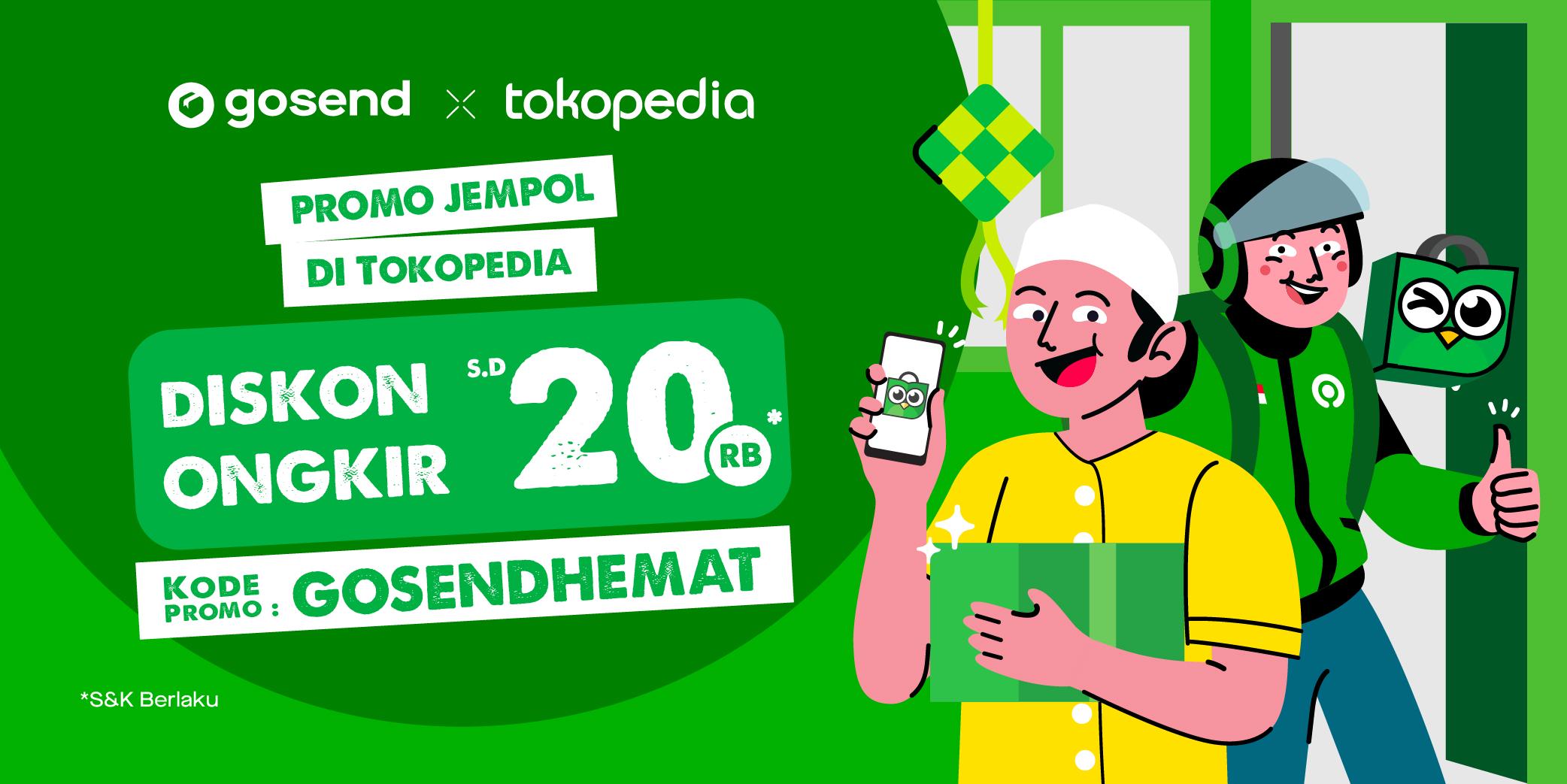 GoSend Instant diskon Rp20.000 di Tokopedia